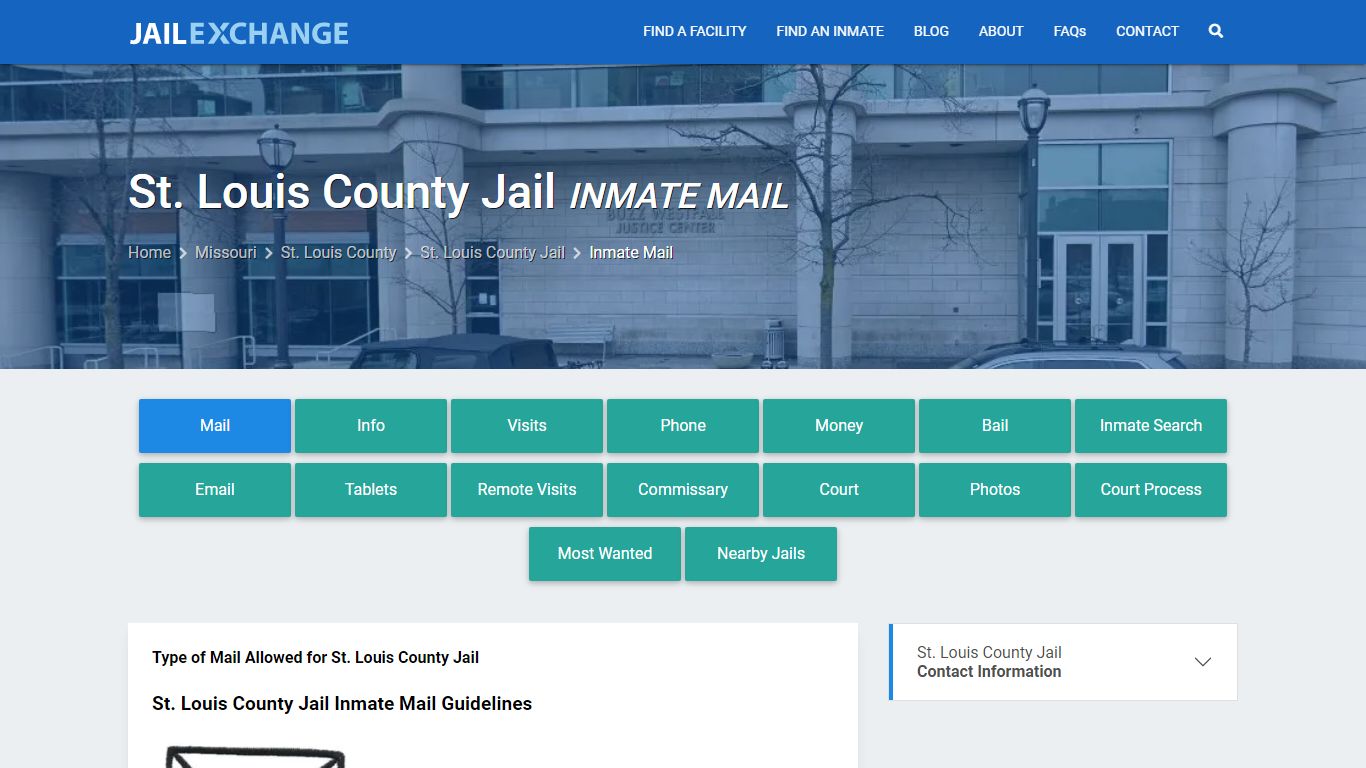 Inmate Mail - St. Louis County Jail, MO - Jail Exchange